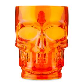 Halloween 19 oz Skull Beer Mug, Orange, Plastic, Partyware, Way to Celebrate