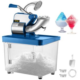 VEVOR 110V Commercial Ice Crusher 440LBS/H, ETL Approved 300W Electric Snow Cone Machine with Dual Blades